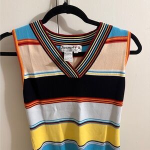 Joseph A Multicolor Striped Knit Top